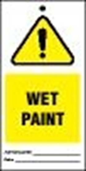 Tags-Wet paint, 7.5x15 (10 pcs)