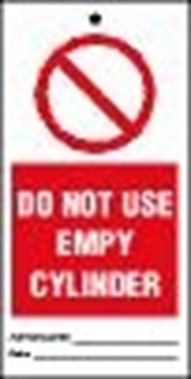 Tags-Do not use empty cylinder (10 pcs)